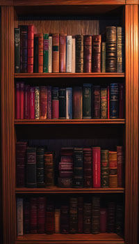 estante com vários livros